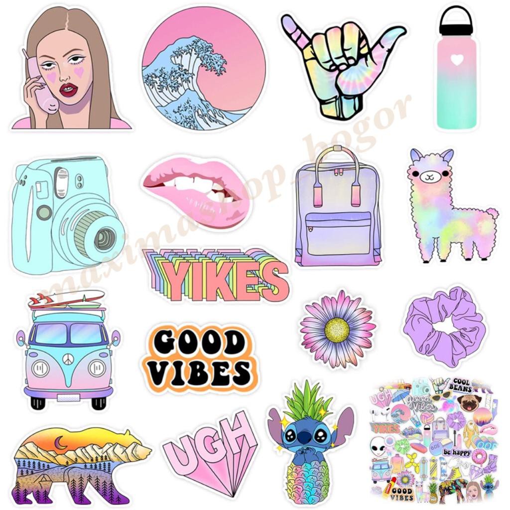 Stiker Aesthetic Stiker Tumblr Stiker Pack Aesthetic HP Laptop Stiker Estetik Shopee Indonesia