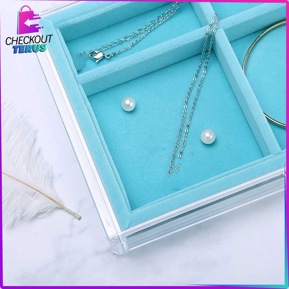 CT K21 Rak Perhiasan dengan 3 Laci Serbaguna Kotak Penyimpanan Kalung Cincin dan Gelang Jewelry Box Organizer