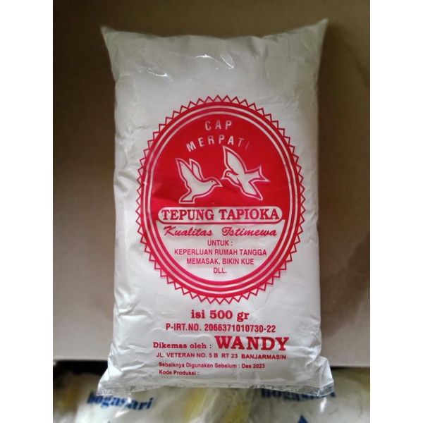 

tepung tapioka merk MERPATI 500 gram
