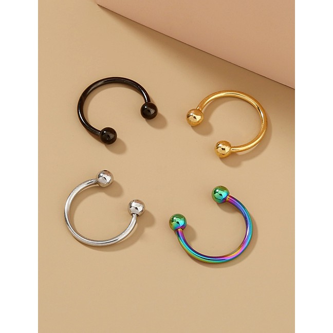 LRC Anting Hidung Fashion Color Mixing Geometric Alloy Contrast P05603