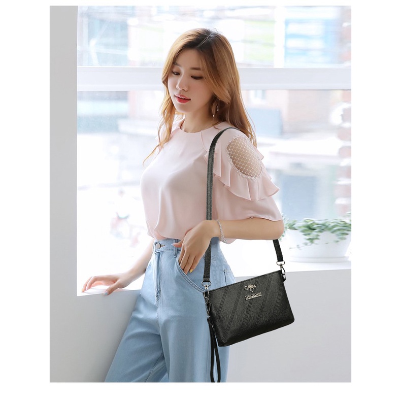 Tas Selempang Wanita Shoulder Bag Fashion Korea Style Tas Bahu Kasual Cewek Sling Bag PU Satu7an T284