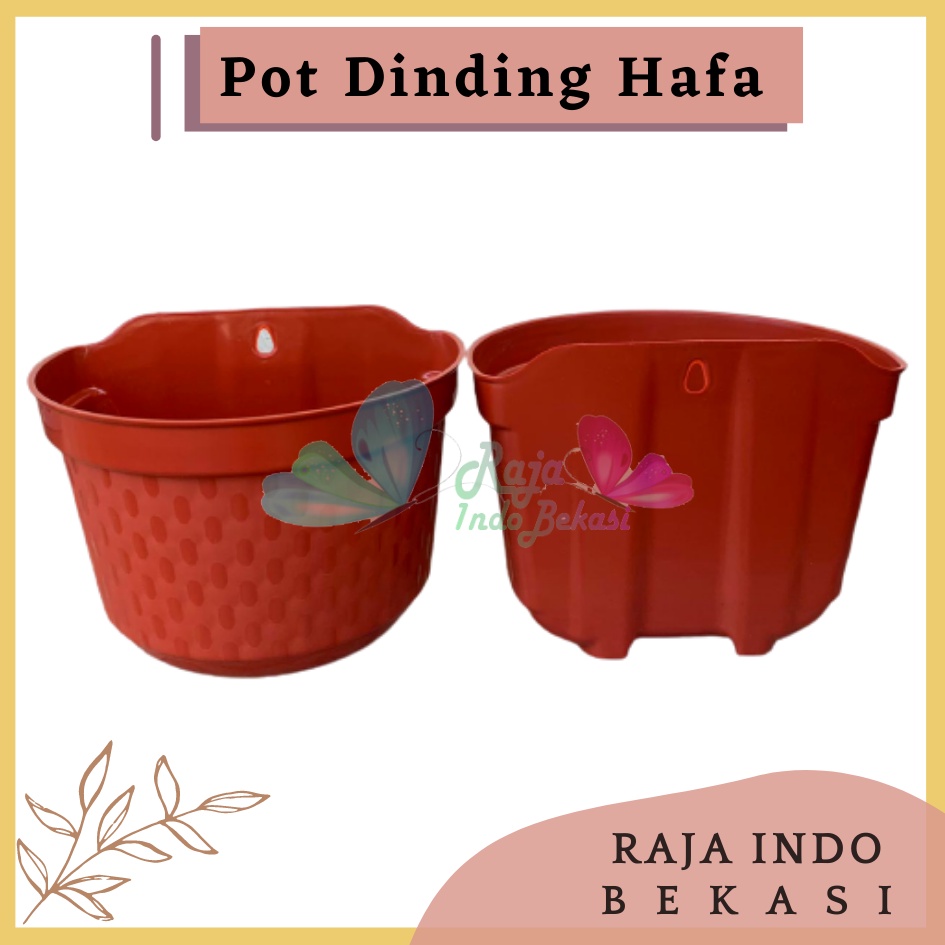 Pot Dinding Cantol Hafa 20 Cm Merah BataTerracota Merah Coklat Pot Dinding Tempel Dekorasi Putih Panjang Aesthetic Besar Kecil Pager Balkon Pagar Unik  Pot Tembok - Tanaman Bunga Hias Dinding Tempel Bibit Plastik TB Flower 22 23 25 27 28 30