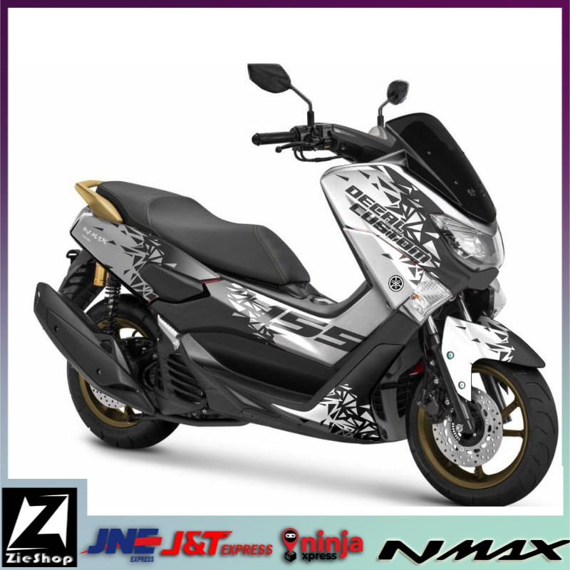 Decal NMAX Sticker Full Body Grafis Silver Plus laminasi anti luntur