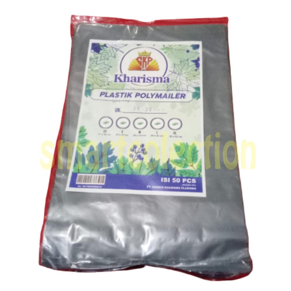 

Plastik Packing Polymailer ( KHARISMA ) Uk - 25 x 35 Warna Silver Isi 50 pcs