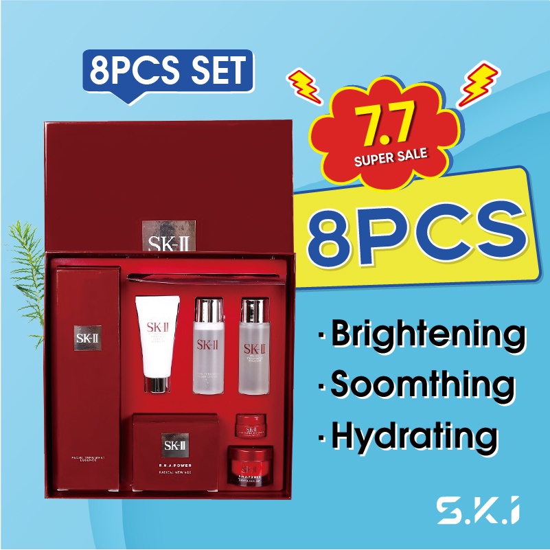 SK-II Set 8PCS/ Sk-Ii Sk2 Skii Fairy Water Experience Pack Ukuran 8 Pcs / Box Sk2 Untuk Travel Size