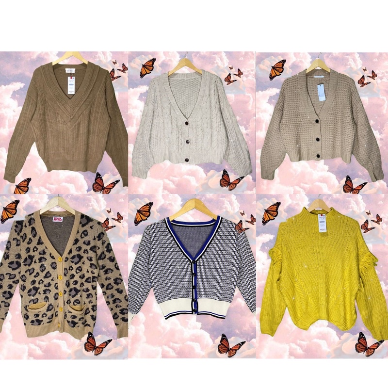 Premium ITEM Cardi Kepang Balon, Cardi Crop Balon & Knit Kepang