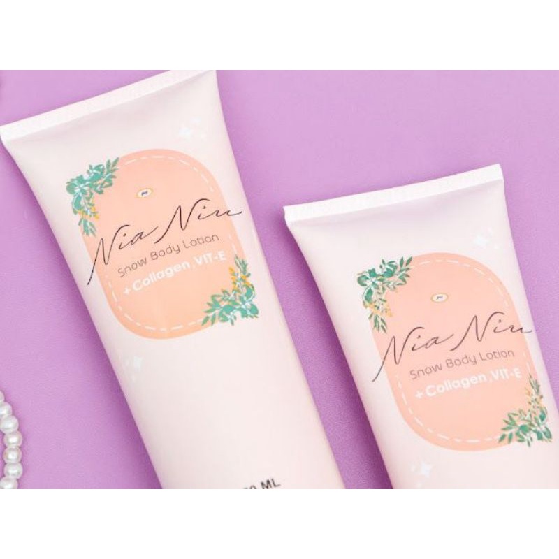 NIA NIU SNOW BODY LOTION COLLAGEN 250 ML| PEMUTIH BADAN AMPUH BPOM✅️