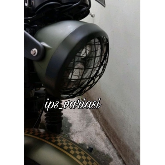 grill lamp Kawasaki W175 •| cover lampu depan kawasaki W175 •| tutup lampu tralis kawasaki W175