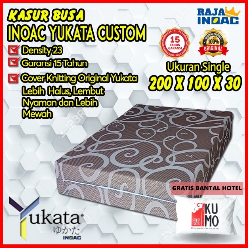 Kasur Busa Inoac Yukata Single Ukuran 200x100x30 Garansi 15 Tahun Anti Kempes / Kasur Busa Yukata / Kasur Inoac Yukata