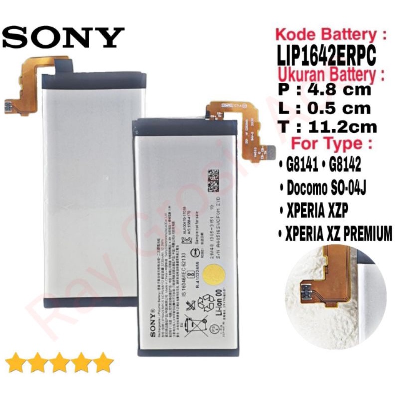 Baterai Original Sony Xperia XZ premium X2P G8141 G8188 LIS1642ERPC