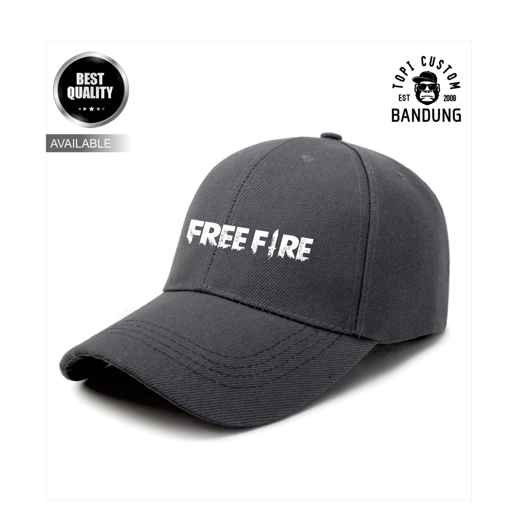 Topi Baseball  FREE FIRE Pria Wanita Topi Jaring Jala FREE FIRE Baseball Cap Bisa Tulis Nama Bisa COD Gratis Masker Original High Premium Quality