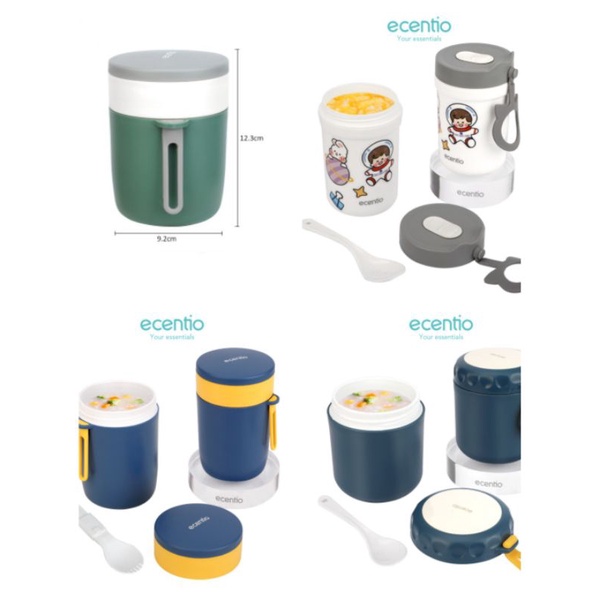 ecentio soup cup / cangkir sup portabel anti tumpah bekal makanan berbagai ukuran