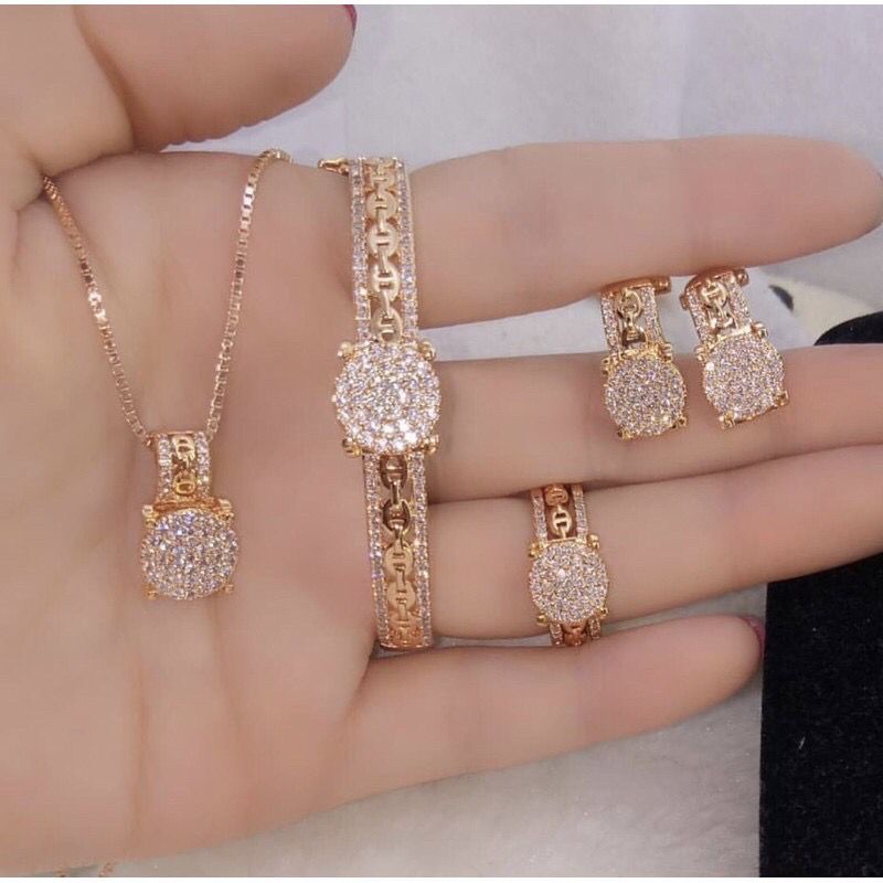 set Replika berlian micro diamond, cantik mewah,tahan lama