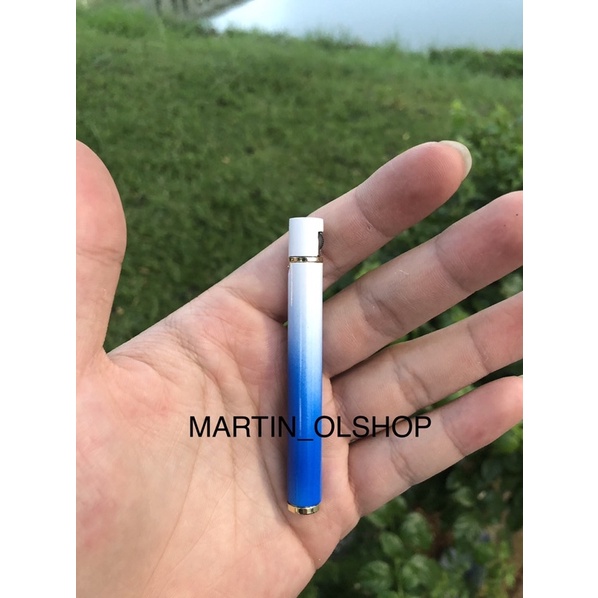 mancis korek api slim tipis bentuk rokok unik elegant gas lighter bisa isi ulang