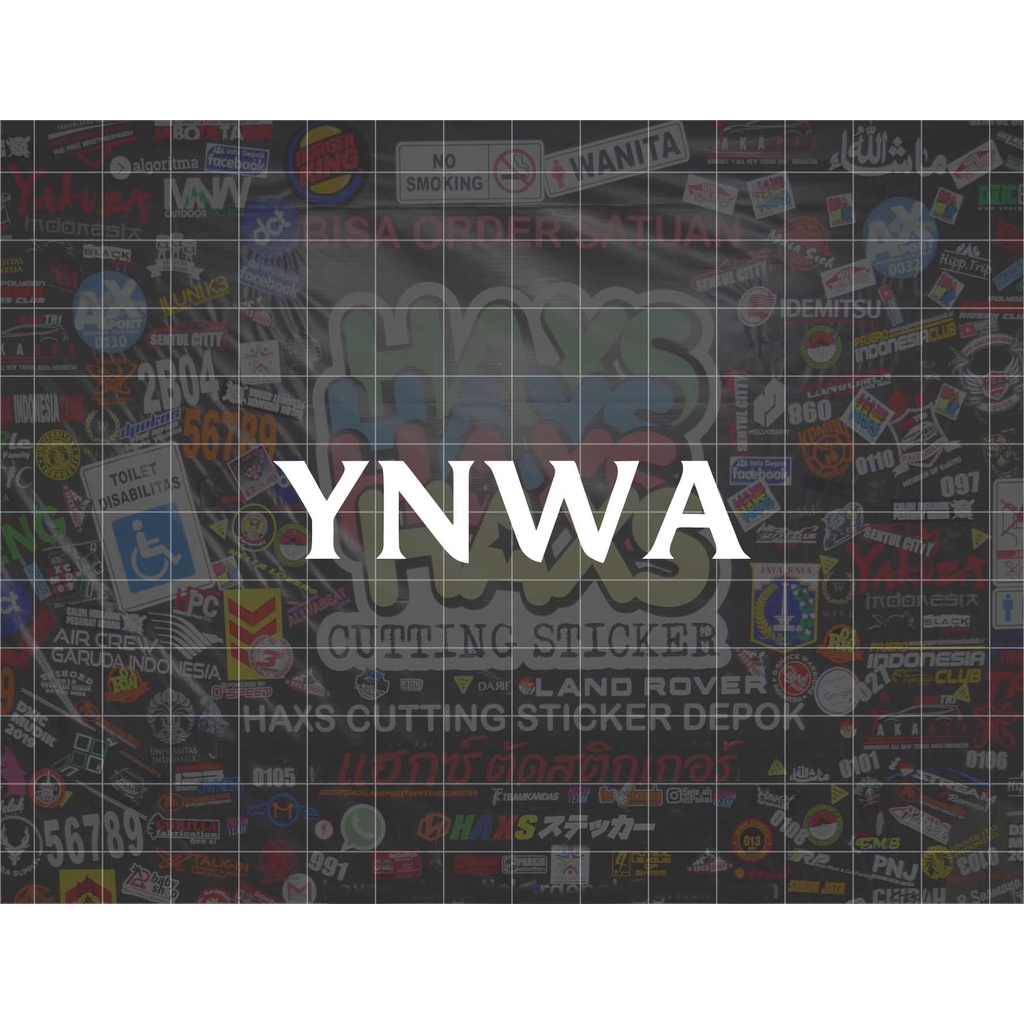 Cutting Sticker YNWA Ukuran 7 Cm Untuk Motor dan Mobil