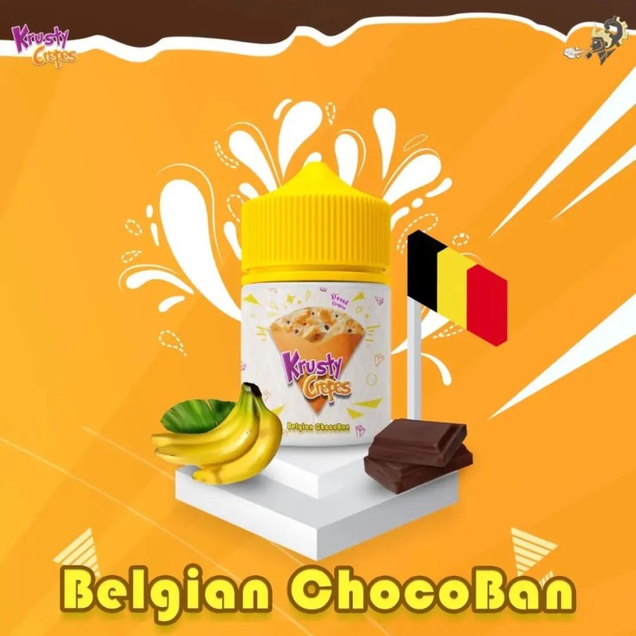 KRUSTY CREPES V4 Belgian Chocobana 60ML 3MG 6MG 100% AUTHENTIC