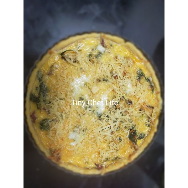 

Quiche Meat, Jamur, Bayam
