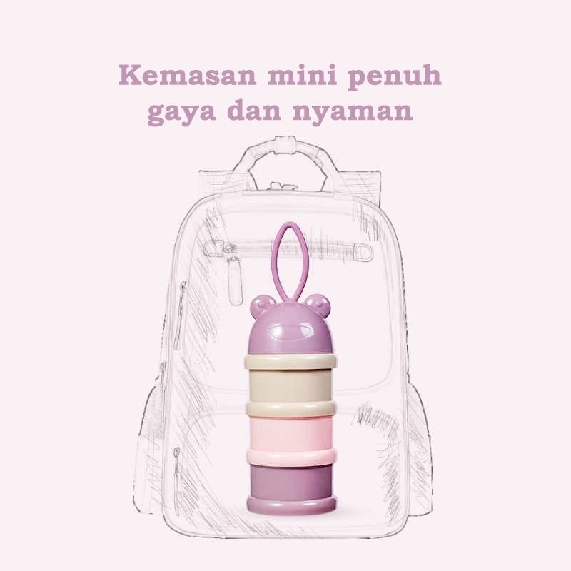 Botol penyimpanan susu bubuk bayi snack cemilan baby food milk powder container serbaguna