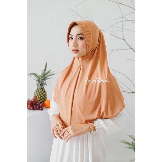 𝐁𝐘 𝐀𝐃𝐈𝐍𝐃𝐀 Bergo Hamidah Bergo Jersey Menutup Dada / Hijab Instan Pet