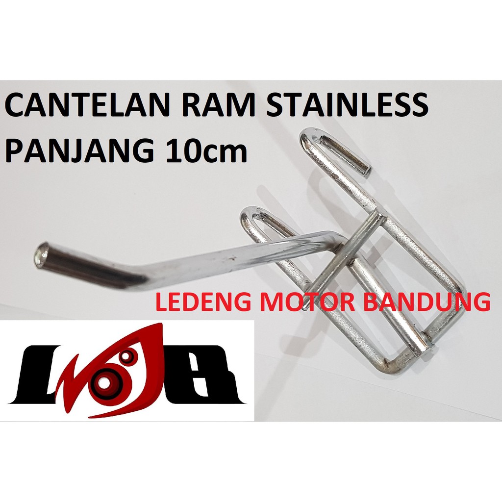 Cantelan Ram Stainless 10cm Besi Gantungan Barang Tebal Kawat Gantung