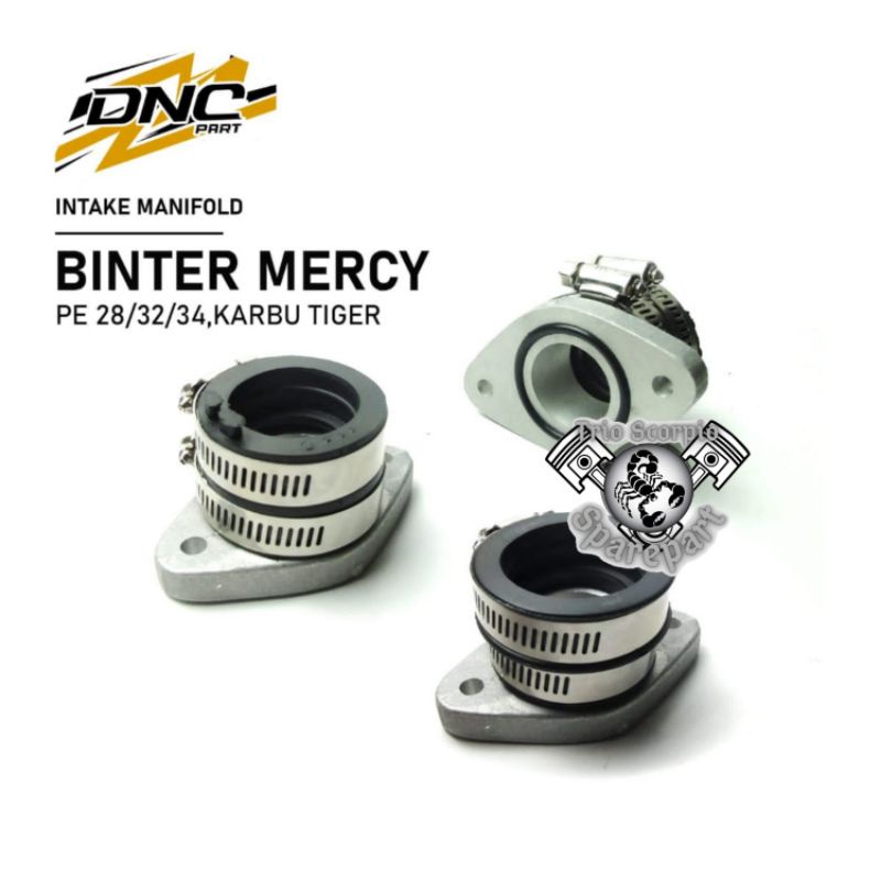 DNC INTAKE MANIFOLD BINTER MERCY PE 28/32/34 KARBU TIGER INTEK MANIFUL MANIFOL MANIPOL INSOLATOR KAR