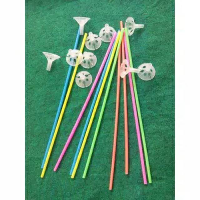 10 Stik Balon + Cup / Stik Balon Satuan / Tongkat Balon