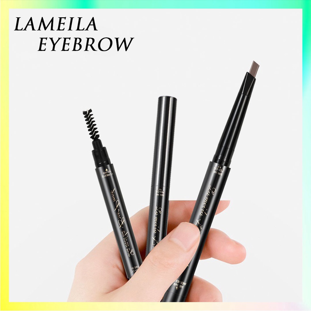 LAMEILA EYEBROW 2 IN 1 PENSIL ALIS ORIGINAL KEPALA GANDA 7 WARNA TANPA KOTAK LA026