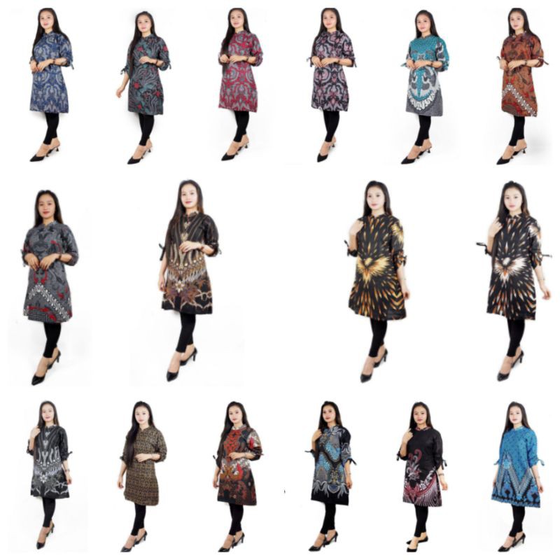 Batik tunik modern / atasan tunik wanita / batik tunik wanita / batik tunik kantor