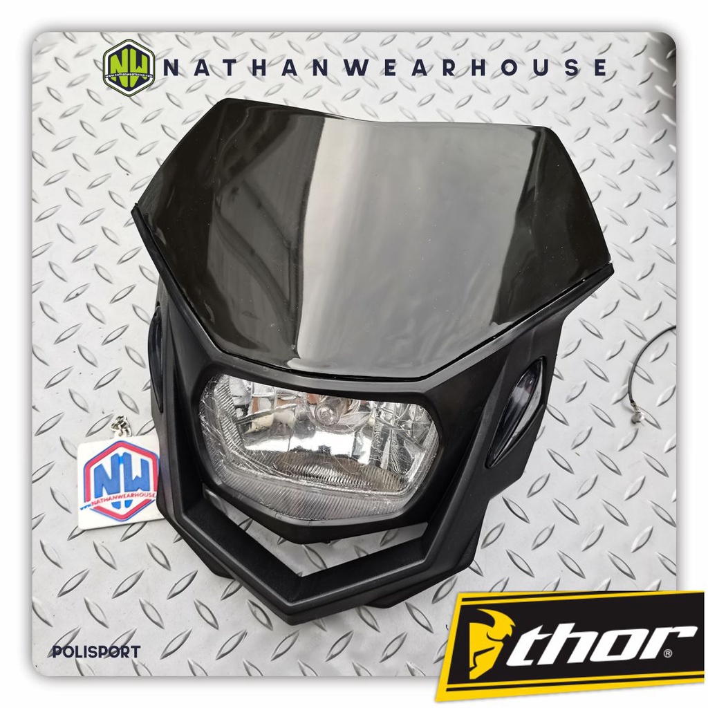 Headlamp Plus Sein Reflektot Lampu Depan Polispot Polisport Klx 150 BF Dtracker