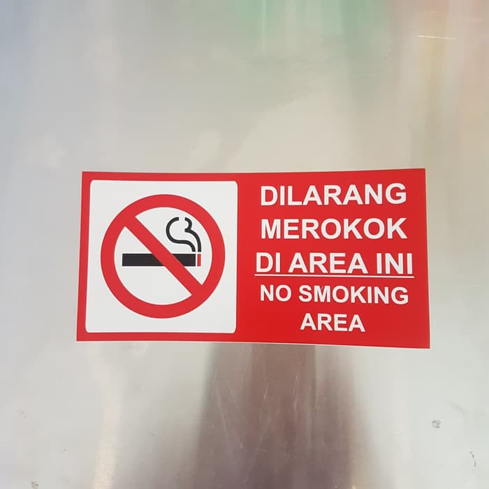 

STICKER K3 RAMBU SAFETY DILARANG MEROKOK 10X20CM