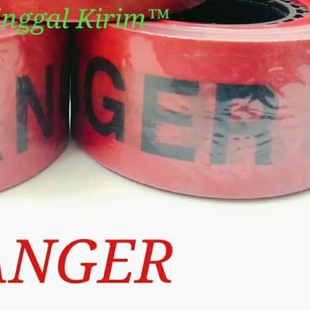

♘ police line barricade tape "DANGER" ukuran 3" x 300 meter ♩