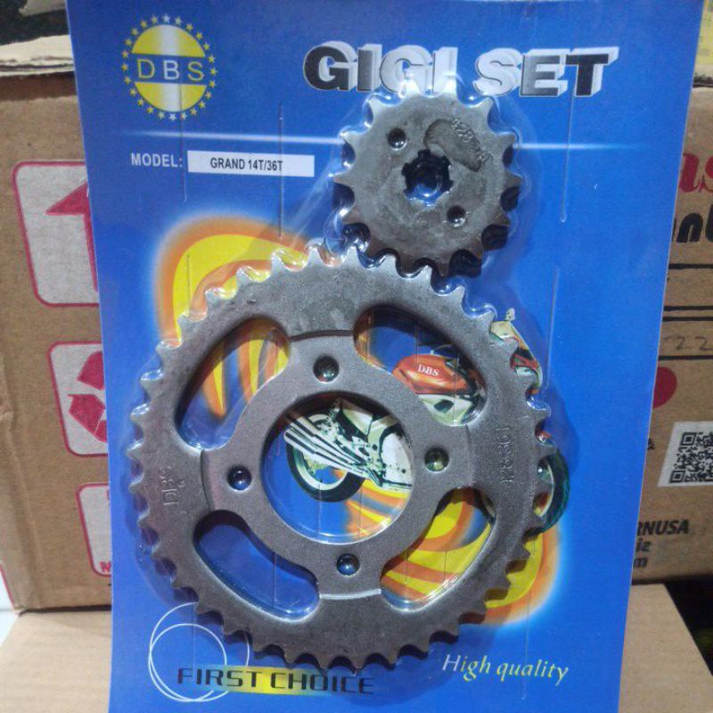 GEAR SET GIR DEPAN BELAKANG GRAND 14T/36T DBS