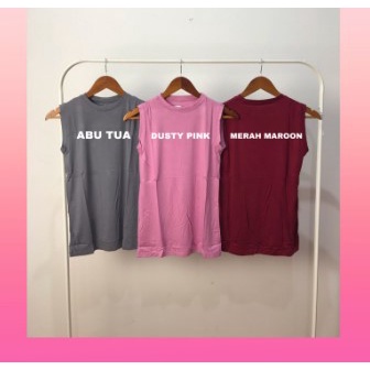 BAJU MANSET WANITA POLOS LENGAN BUNTUNG MANSET BAJU BAHAN SPANDEK JERSEY BB 40 - 85kg MANSET BUNTUNG WANITA