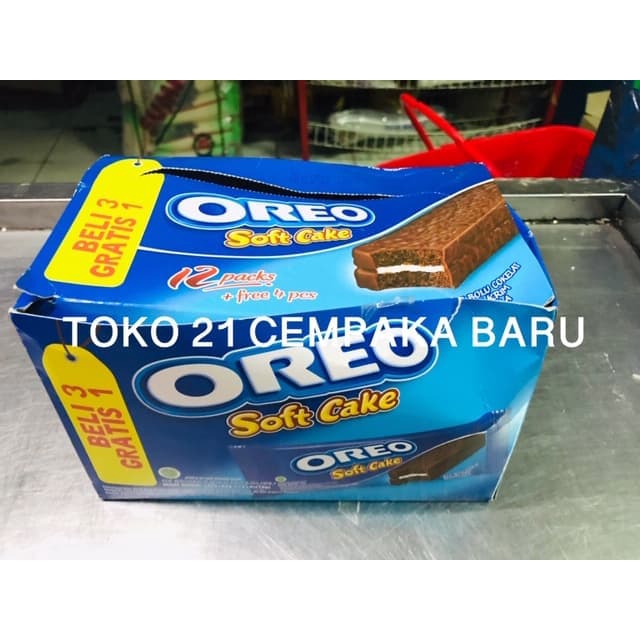 

Oreo Soft Cake 1 BOX isi 12 pcs | Oreo Bolu Coklat Krim Vanilla Murah promo