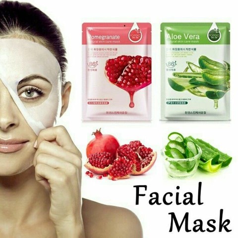 MASKER WAJAH ROREC NATURAL SKIN CARE MASK SHEET / ROREC KOREA MASK / INARAONLINESHOP