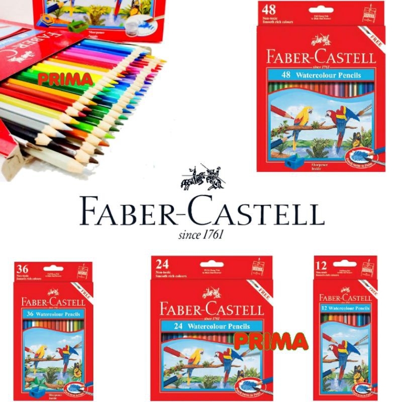 Pensil Warna Faber Castell Watercolor Tersedia Isi 12 48 Warna Shopee Indonesia
