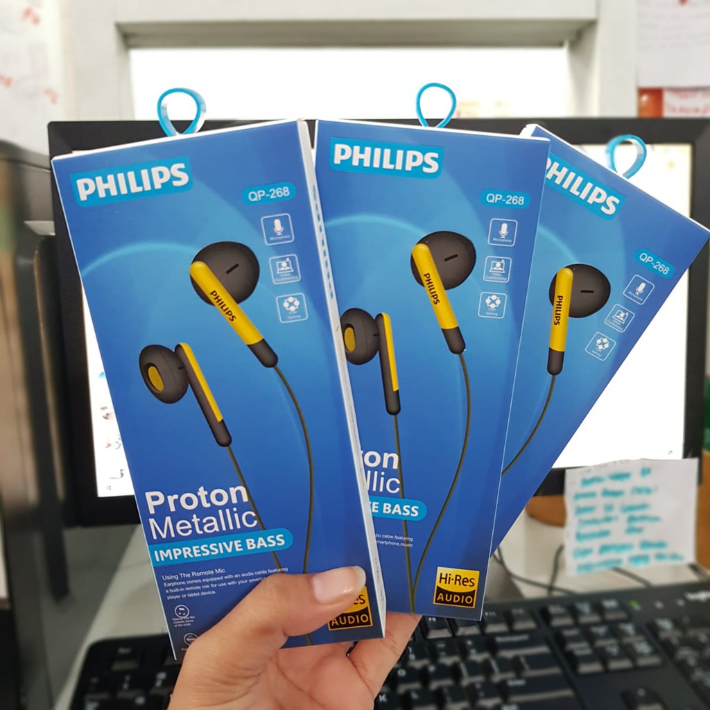 Headset Philips Proton Metalic QP-268 Handsfree superbass Philips [PM]