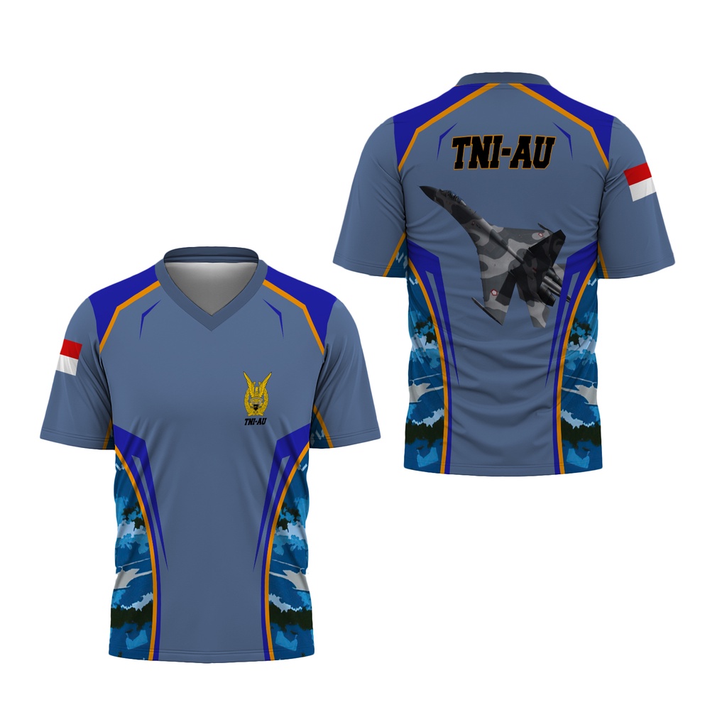 [Riashop] Kaos TNI AU | Kaos TNI AU Pria | Kaos TNI AU Loreng | Kaos TNI-AU Lengan Pendek