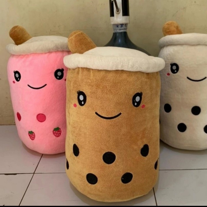 Boneka Boba Milk Tea Tinggi 45cm / Boba Bubble / Bantal Minuman Lucu Gemes***