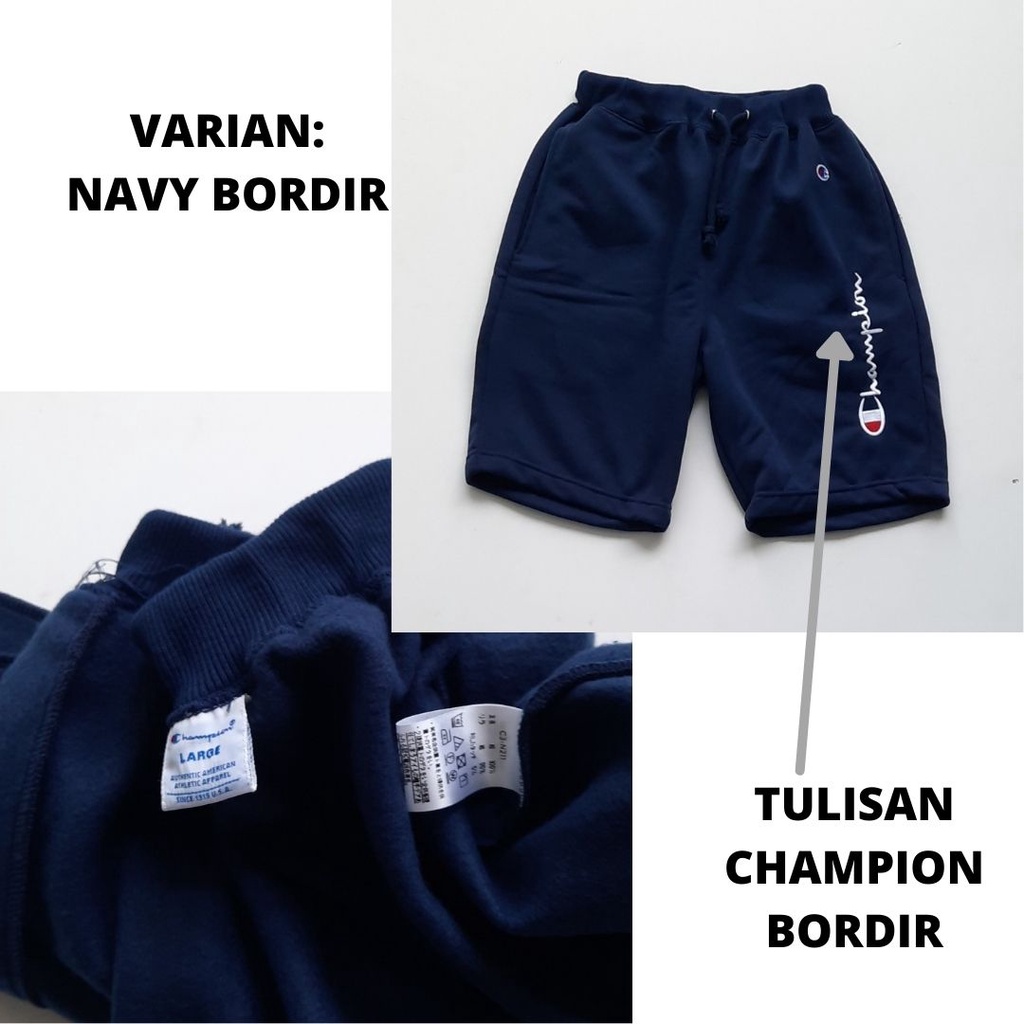 Champion Short Pants Script BORDIR LOGO / Celana Pendek Champion Original Pria Wanita