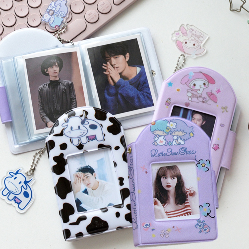 Kawaii Album Foto 3inch PVC Card Holder Mini Album Idol Buku Penyimpanan Photocard