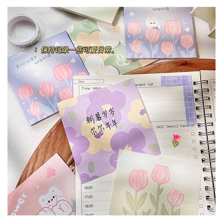 READY STOCK BISA COD - 120 LEMBAR UNICORN MEMO PAD PEMBATAS BUKU STICKY NOTE MOTIF AESTHETIC KARAKTER KARTUN HEWAN BERUANG LUCU BUNGA DIY DEKORASI SCRAPBOOK HIASAN DINDING FANCY GAYA REMAJA CEWEK KOREA IMPOR MURAH VIRAL