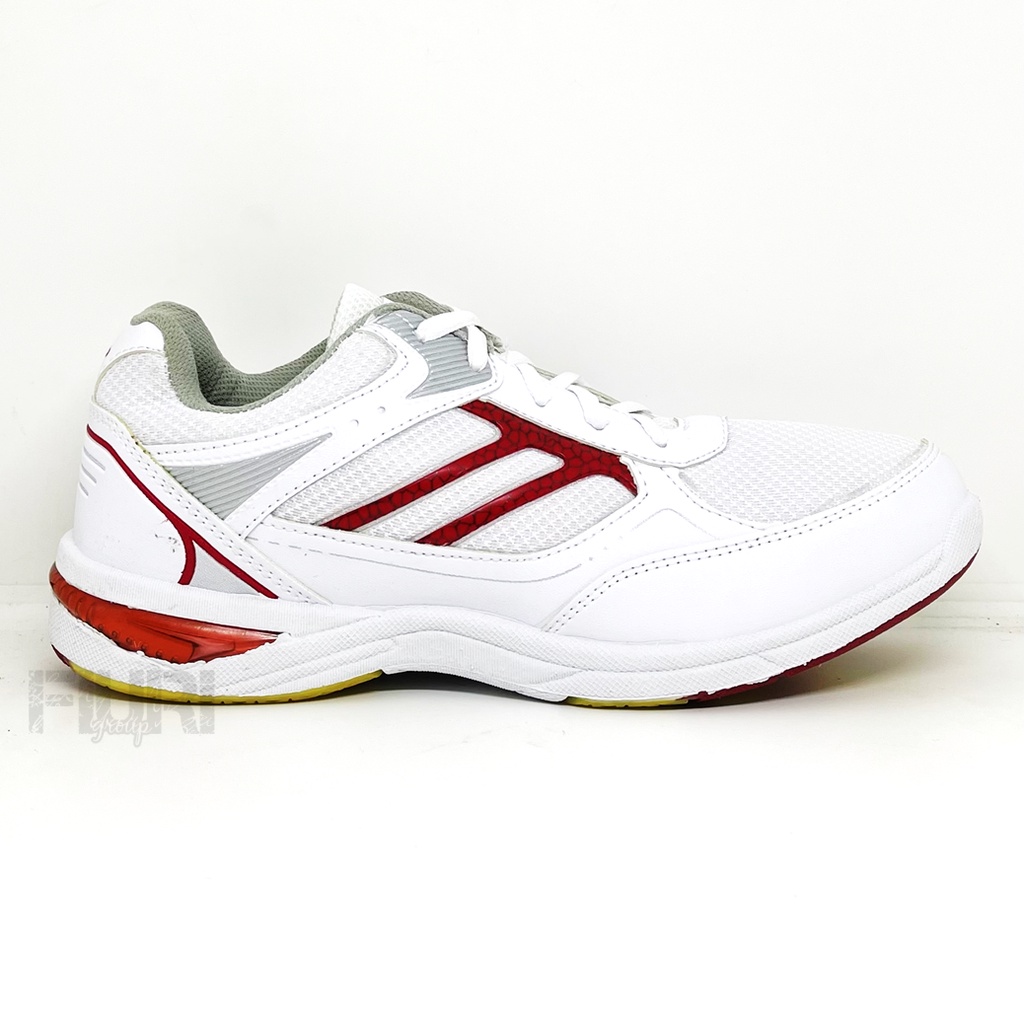 FIURI – Pro ATT Original - WP 5500 PUTIH MAROON 39-43 - Sepatu Kets Pria - Sepatu Sneakers Pria - Sepatu Olahraga Sport  Pria - Sepatu Badminton tekstil - Sepatu Jogging Lari Running Fitness Gym Pria - Sepatu Laki-Laki Cowok - Sepatu Sekolah Bertali