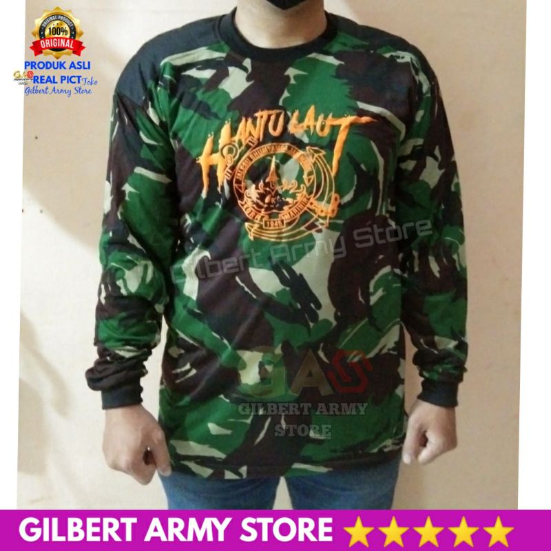 Kaos loreng hantu laut Malvinas Tni Dekker sniper Lengan Panjang gambar Tshirt Pria dewasa Distro Keren Terbaru Marinir angkatan laut