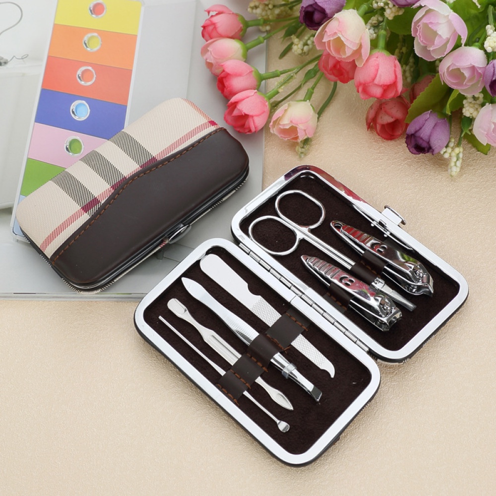 Set Gunting Kuku Lengkap Dompet Alat Potong Perawatan Kuku Manicure Pedicure