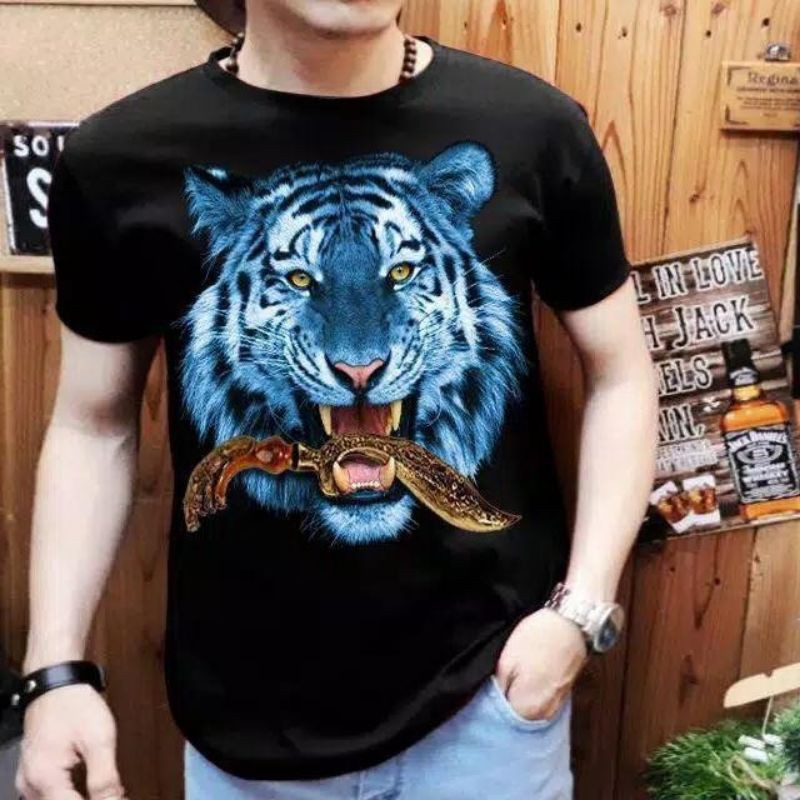 NEL-FASHION LENGAN PENDEK KAOS DISTRO FULL MACAM BIRU MC 2 FIT TO L-XL