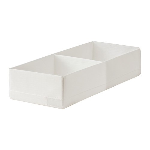 STUK Kotak dengan kompartemen 20x51x10 cm putih