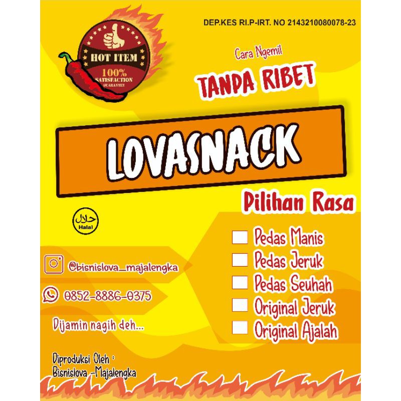 

LOVASNACK BY BISNISLOVA