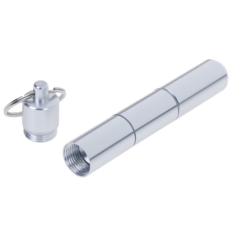 1pc Botol Obat Pil Mini Portable Bahan Aluminum Anti Air