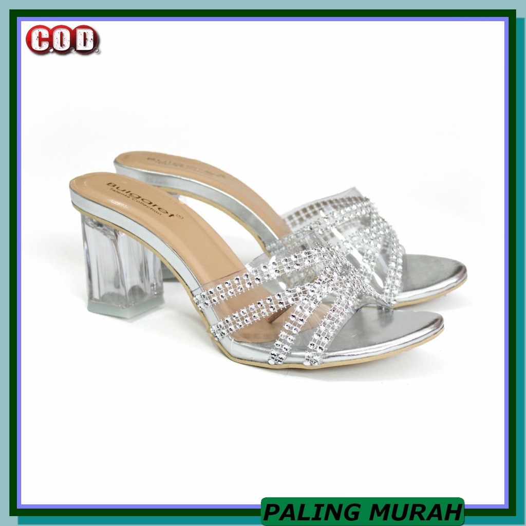 Heels Sofiya Original New Model Original Import Branded Elegan Co AG385 High Heels Wanita Kaca Tali